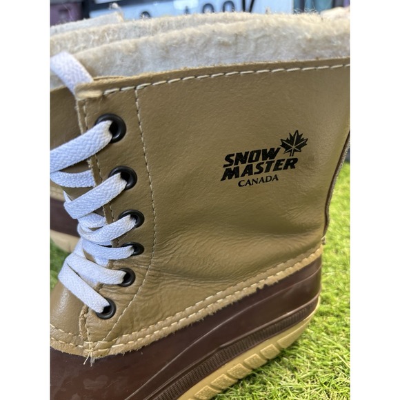 Snow Master Canada Mens‎ Lace Up Wool Lined Winter Snow Boots Size 6 - Picture 2 of 6